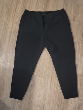 Athletic Works Black Men's Jogger Sweatpants with Drawstring